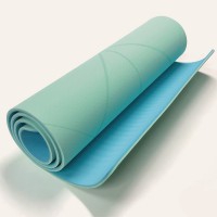 Colchoneta ecológica ideal para yoga e pilates em cor azul - Medidas: 183 x 68 x 0,8cm (Saca de transporte incluída)